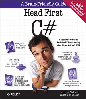 Cover of the book "Head First C#"