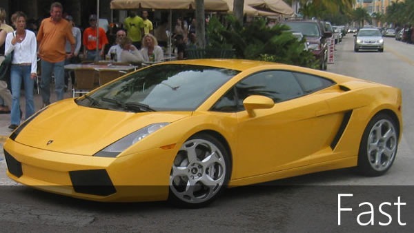Yellow Lamborghini Countach