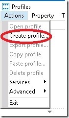 Create Profile Selection