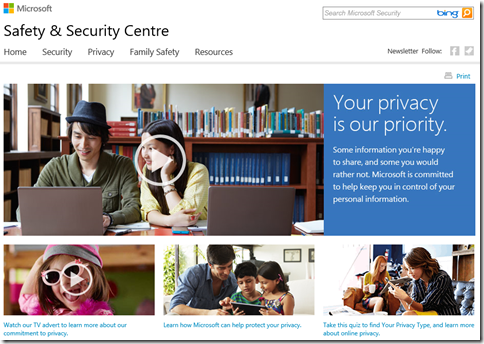 Microsoft Safety & Security Centre