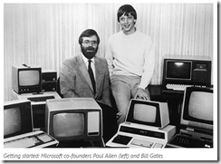 Microsoft co-founders Paul Allen (left) and Bill Gates