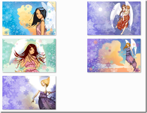 Snow Angels Windows 7 Theme click to download