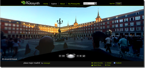 click to see the full panorama of plaza mayor madrid