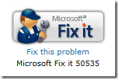 Microsoft Fixit 50535