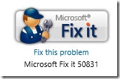 Microsoft Fixit 50831