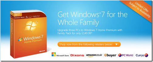 Windows 7 Family Pack UK
