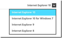 choose version of Internet explorer