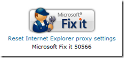 Reset Internet Explorer proxy settings 