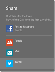 Twitter on search charm in Windows 8