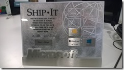 Microsoft Ship it plaque