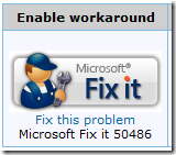 Microsoft Fix it 50486