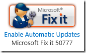 Microsoft Fixit 50777