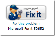 Microsoft Fixit 50652