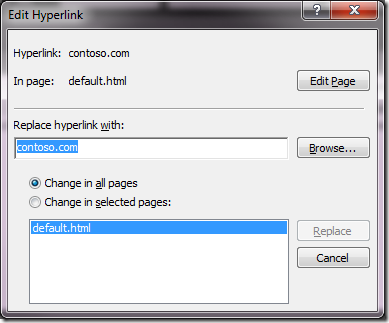 Edit Hyperlink dialog box