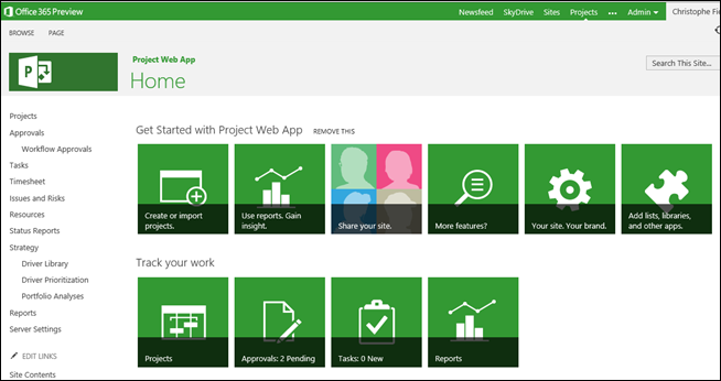 Microsoft Project Online Preview