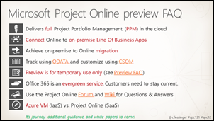 Microsoft Project Online FAQ