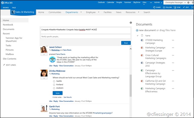 Yammer App for SharePoint