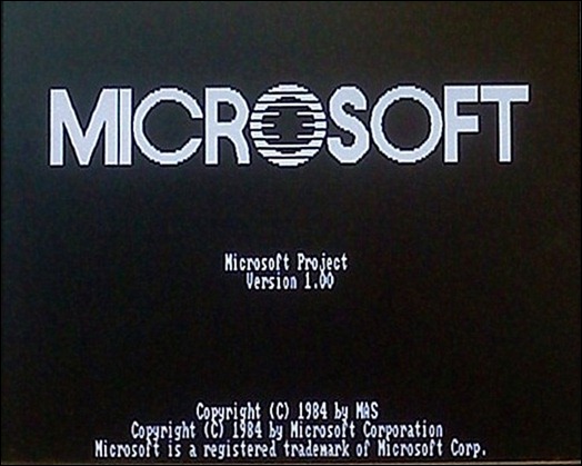 Microsoft Project Version 1.00