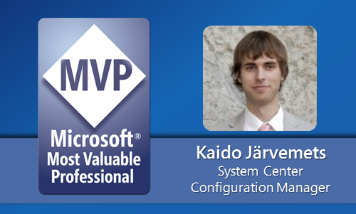 Eestis on uus MVP: System Center Configuration Manager - Kaido Järvemets