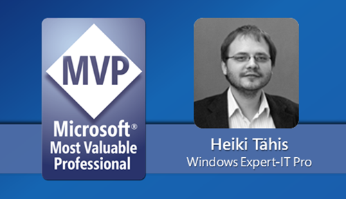 Heiki Tähis - Microsoft MVP | Windows Expert-IT Pro