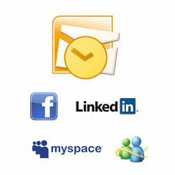 Sotsiaalvõrgustike lisand Outlookile - Facebook, LinkedIn, Windows Live Messenger ja MySpace