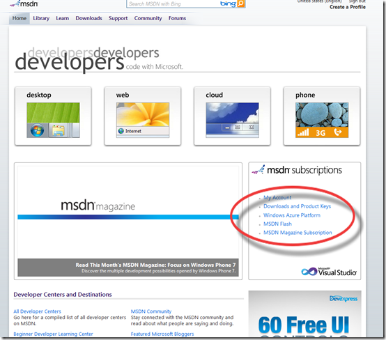 MSDN Home
