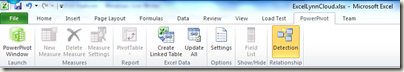 Excel 2010 Power Pivot toolbar