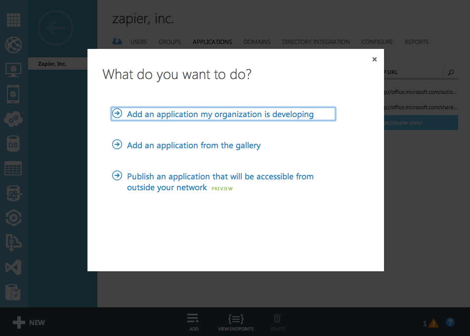 A screenshot of the Microsoft Azure Active Directory portal.