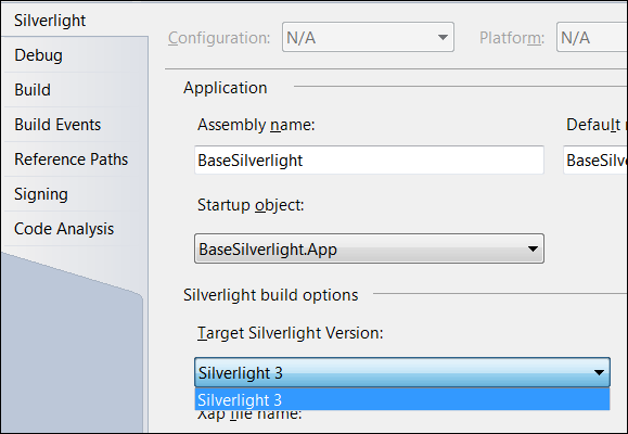 Silverlight Visual Studio 2010