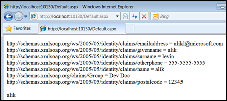 Claims Based AAuthorization for ASP.NET application in action