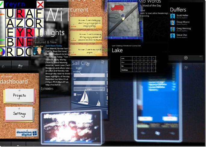 Just some of the WP7 apps that came out of Windows Phone Garage