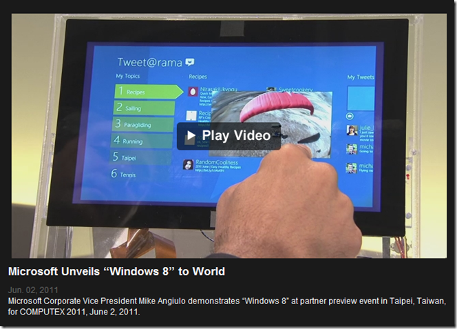 Windows 8 running on multiple devices at COMPUTEX