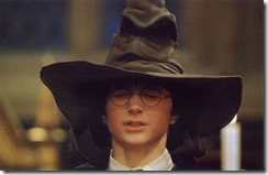 Harry Potter wearing the Sorting Hat