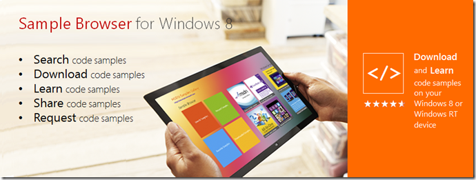 Sample Browser for Windows 8/RT device