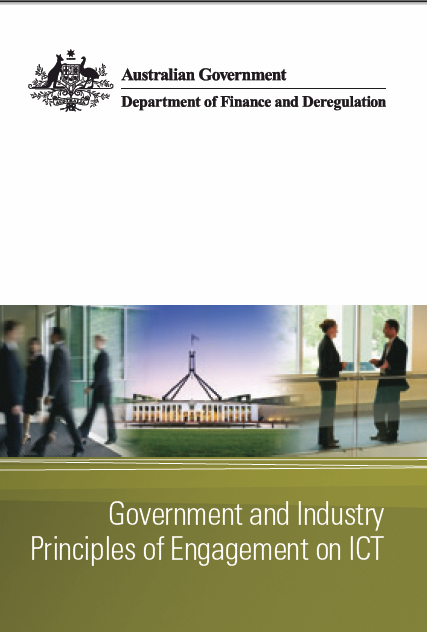Cover of Government and Industry Principles of Engagement on ICT document