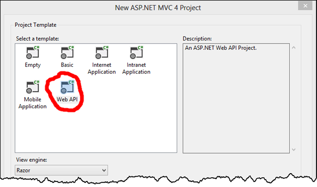 Creating a Web API ASP.NET MVC application
