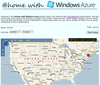 Azure@home - start page