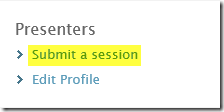 Submitting a session