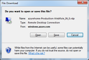 Prompt to Open/Save Remote Desktop file