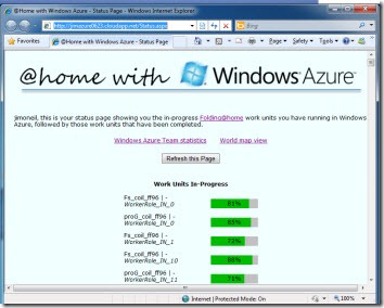 Azure@home status page