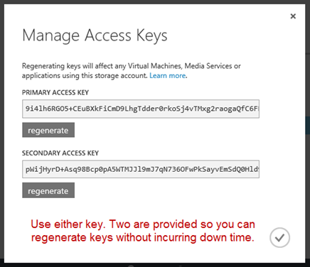 Storage Access Keys