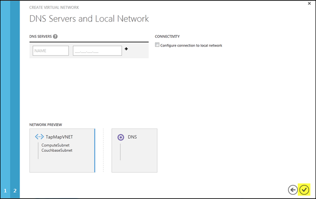 DNS Servers and Local Network dialog