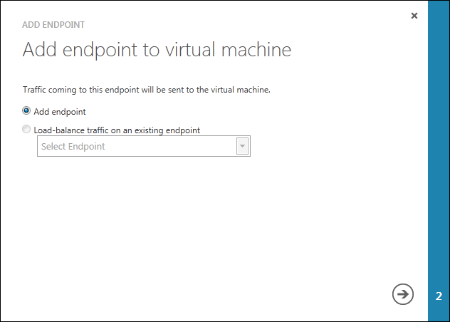 Add new endpoint to VM instance