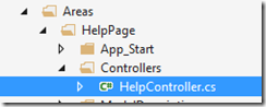 Navigating to Areas\HelpPage\Controllers\HelpController.cs