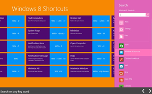 Windows 8 keyboard shortcut