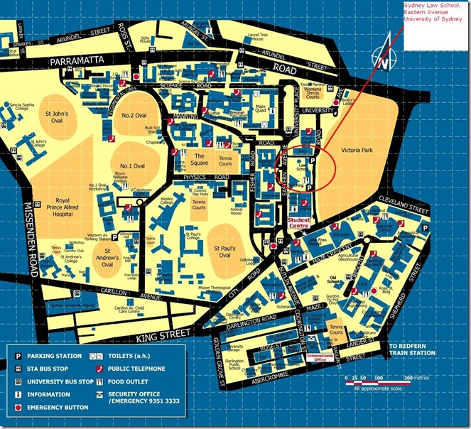 University of Sydney - Map (Law School)