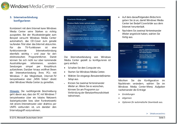 Windows Media Center Guide zu Windows 7 - Seite 5