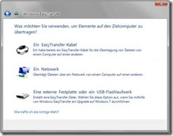 Windows-EasyTransfer Schritt 2