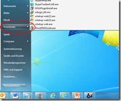Windows-Tipp: Internet Explorer 9-Downloads im Startmenü anzeigen Schritt 4