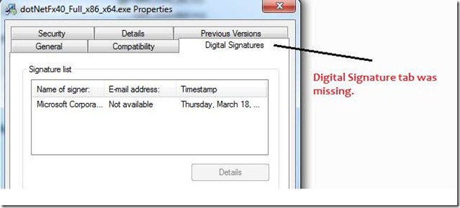 File Properties page